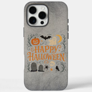 Classic, vintage Happy Halloween iPhone 16 Pro Max Case