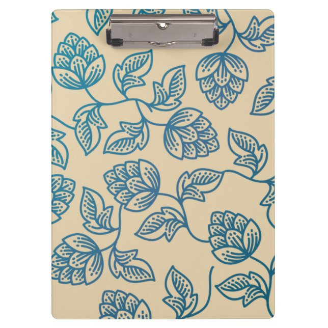 Classic Vintage Hop Leaves Pattern Clipboard (Front)