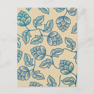 Classic Vintage Hop Leaves Pattern Postcard