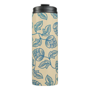 Classic Vintage Hop Leaves Pattern Thermal Tumbler