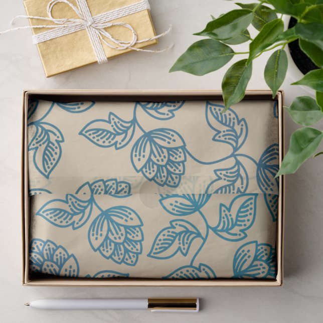 Classic Vintage Hop Leaves Pattern Tissue Paper (Gift)