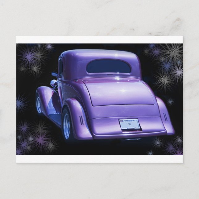 Classic Vintage Lavender Purple Chevy - Chevrolet Postcard (Front)
