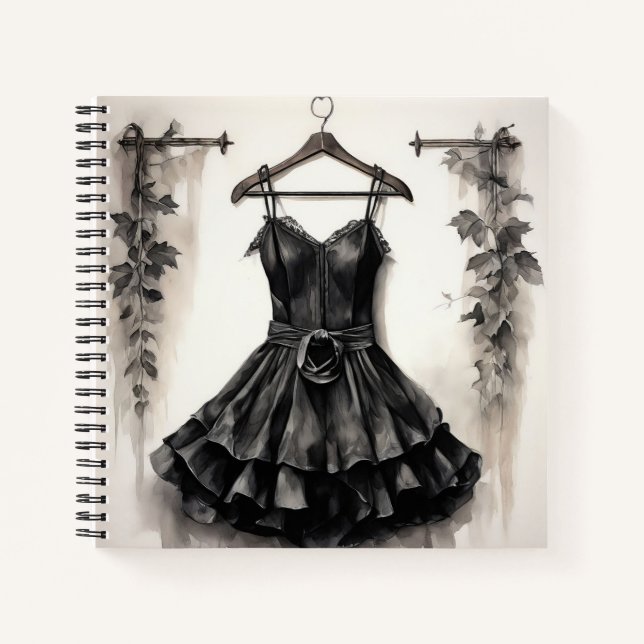 Classic Vintage LBD Stylish Diary Gift Notebook (Front)