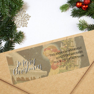 Classic Vintage Merry Christmas Angel