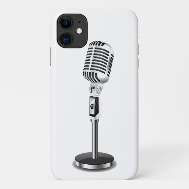 Classic Vintage Microphone Case-Mate iPhone Case (Back)