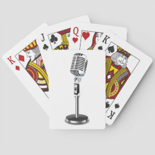 Classic Vintage Microphone Playing Cards