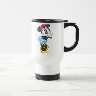 Classic Vintage Minnie Mouse Retro Flower Hat Travel Mug