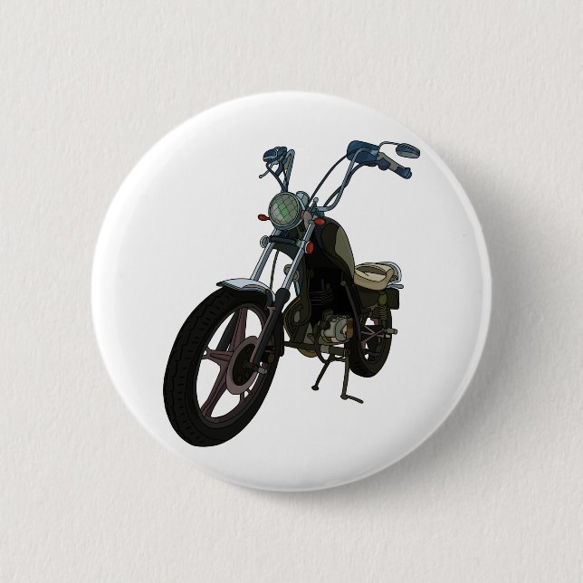 Classic Vintage Motorcycle 2 Inch Round Button (Front)