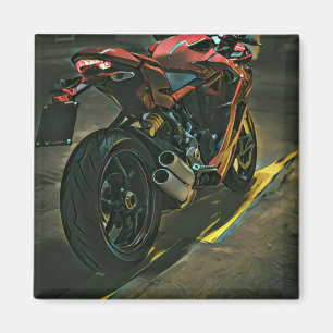 classic vintage motorcycle gift magnet