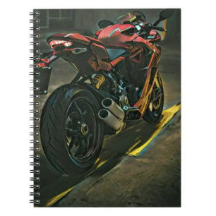 classic vintage motorcycle gift notebook