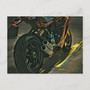 classic vintage motorcycle gift postcard