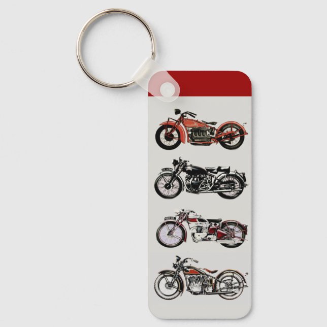 CLASSIC VINTAGE MOTORCYCLES KEYCHAIN (Front)