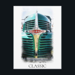 *~* Classic Vintage Old Antique Painting Retro Postcard<br><div class="desc">POST CARD POSTCARD - CLASSIC CARS TRUCKS - Grunge style Paintings - PERSONALIZE TEXT IF DESIRED. - TRUCK The background Frame is WHITE. The word CLASSIC can be edited to your liking or Deleted. Energetically Enhanced Digital Paintings of vehicle which is Retro Classic Vintage Antique Car , Auto , Automobiles....</div>