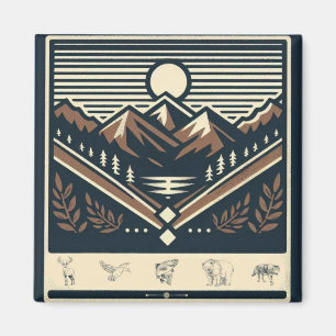 Classic/vintage outdoors/wilderness magnet