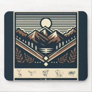 Classic/vintage outdoors/wilderness mouse pad