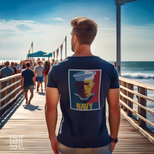 Classic Vintage Patriotic US Navy Sailor Male T-Shirt