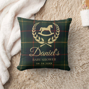 Classic Vintage Polo Horse Party Baby Showe Throw Pillow