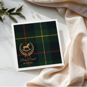 Classic Vintage Polo Horse Party Baby Shower Napkin