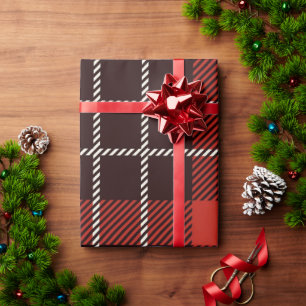 Classic  Vintage Red  Buffalo Plaid Christmas  Wrapping Paper