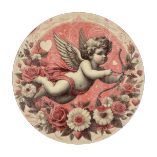 Classic/Vintage/Retro Cupid Valentine's day Cutting Board
