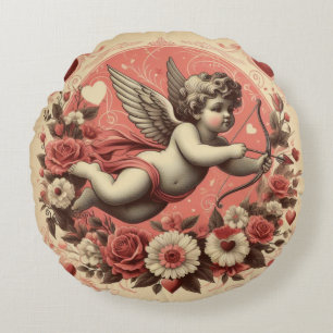 Classic/Vintage/Retro Cupid Valentine's day Round Pillow