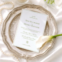 Classic Vintage Sage Green & Blue Wedding