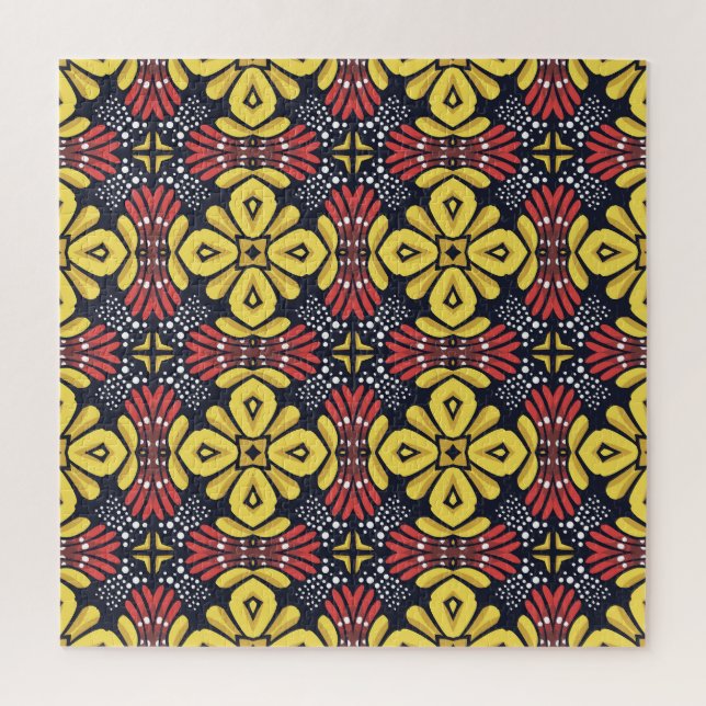 Classic Vintage: Seamless Flower Pattern Jigsaw Puzzle (Vertical)
