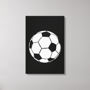 Classic Vintage Soccer Ball Distressed Sports Illu Canvas Print