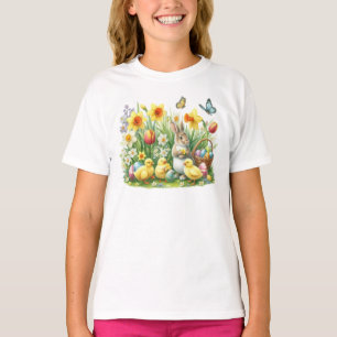 Classic/Vintage spring rabbit/chicken T-Shirt