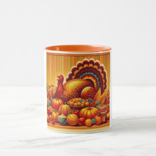 classic/vintage Thanksgiving Turkey Mug