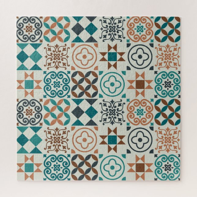 Classic Vintage Tile Pattern Jigsaw Puzzle (Vertical)