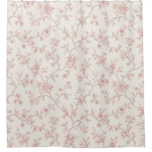 Classic Vintage Toile Floral Pattern Red