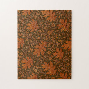 Classic, vintage Victorian autumn/fall leaves Jigsaw Puzzle