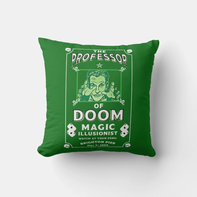 Classic vintage victorian Magic Show   Throw Pillow (Front)