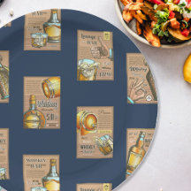 Classic Vintage Whiskey Bar Poster Pattern 