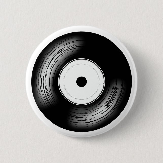 Classic Vinyl Disc 2 Inch Round Button (Front)