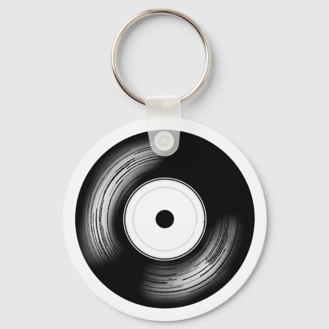 Classic Vinyl Disc Keychain (Front)