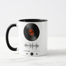 Classic Vinyl Record Soundwave Minimalist Coffee