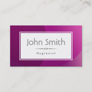 Classic Violet Background Hygienist Business Card