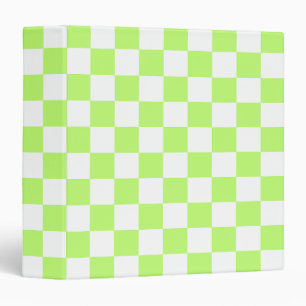 Classic visual lime checkerboard  binder