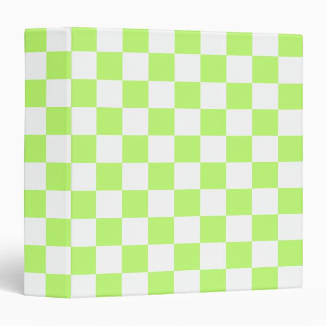 Classic visual lime checkerboard  binder (Front/Spine)