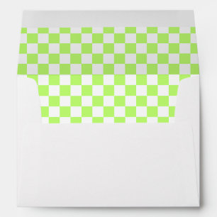 Classic visual lime checkerboard envelope
