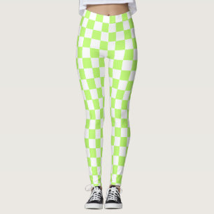 Classic visual lime checkerboard leggings