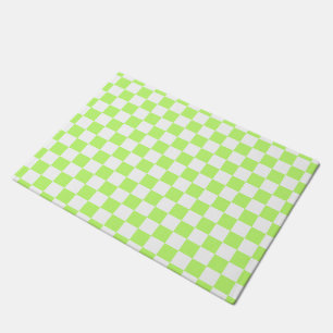 Classic visual lime chequerboard doormat
