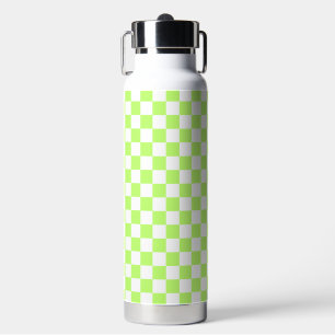 Classic visual lime chequerboard  water bottle