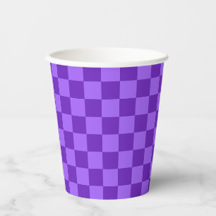 Classic visual magenta checkerboard paper cups