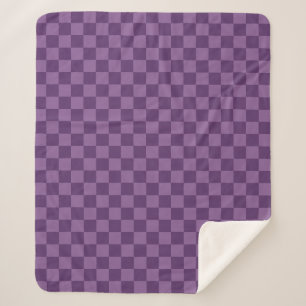 Classic visual magenta checkerboard sherpa blanke blanket
