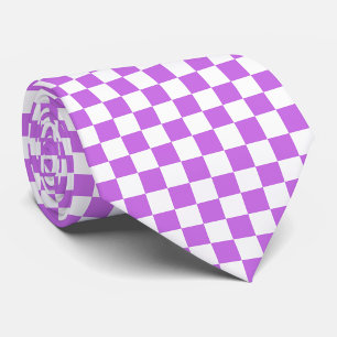 Classic visual magenta chequerboard  tie
