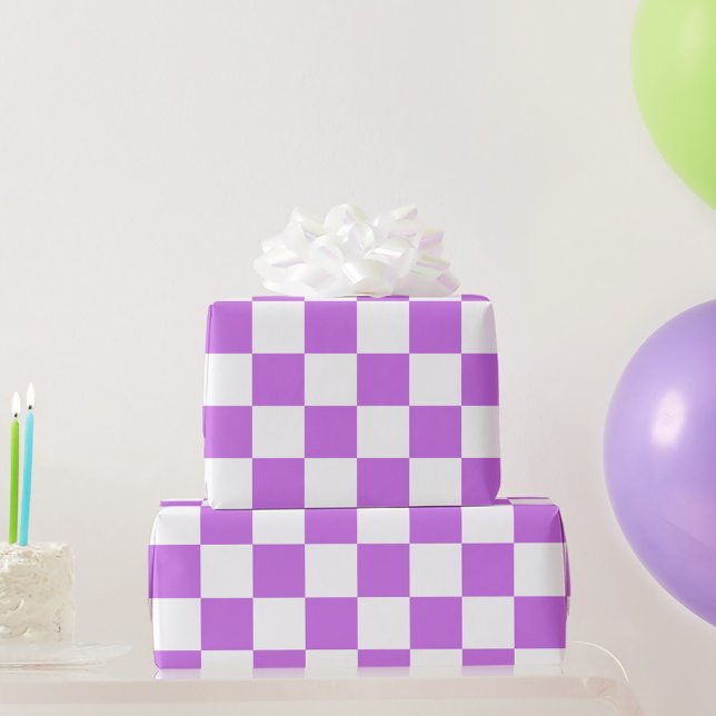Classic visual magenta chequerboard  wrapping paper (Creator Uploaded)