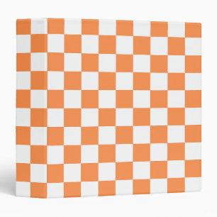 Classic visual orange chequerboard  binder